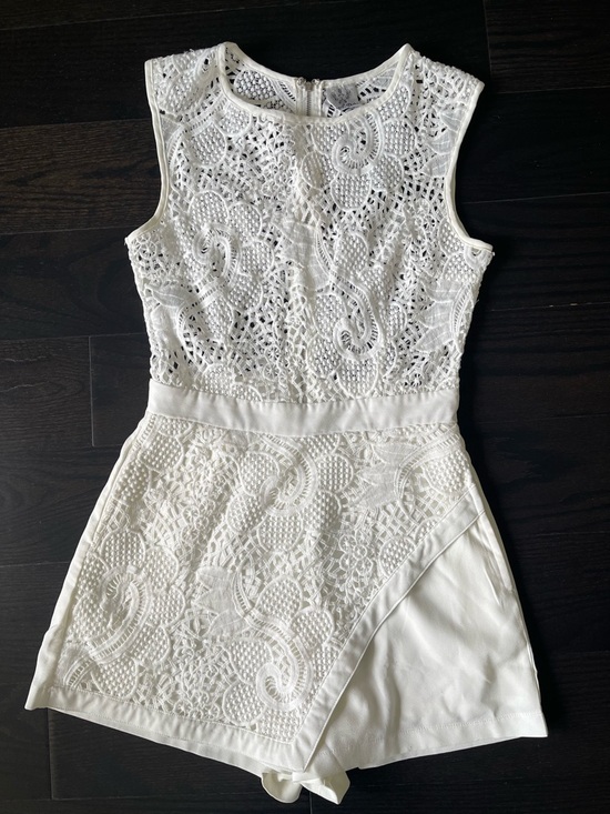 Angel Biba Dresses & Skirts - Angel Biba White Crochet Lace Romper